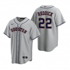 Men's Nike Houston Astros #22 Josh Reddick Gray Road Stitched Baseball Jersey