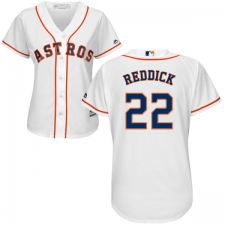 Women's Majestic Houston Astros #22 Josh Reddick Replica White Home Cool Base MLB Jersey