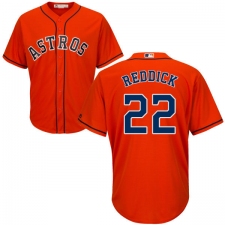Youth Majestic Houston Astros #22 Josh Reddick Replica Orange Alternate Cool Base MLB Jersey