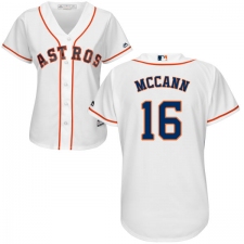 Women's Majestic Houston Astros #16 Brian McCann Replica White Home Cool Base MLB Jersey