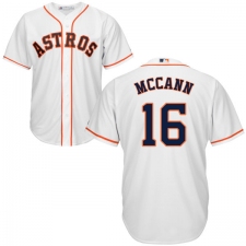 Youth Majestic Houston Astros #16 Brian McCann Replica White Home Cool Base MLB Jersey