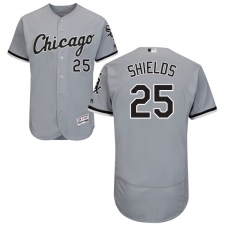 Men's Majestic Chicago White Sox #33 James Shields Grey Road Flex Base Authentic Collection MLB Jersey