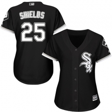 Women's Majestic Chicago White Sox #33 James Shields Authentic Black Alternate Home Cool Base MLB Jersey