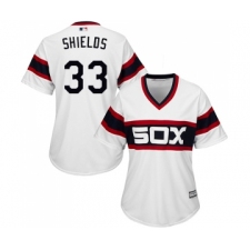 Women's Majestic Chicago White Sox #33 James Shields Replica White 2013 Alternate Home Cool Base MLB Jerseys