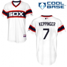 Men's Majestic Chicago White Sox #7 Jeff Keppinger White Alternate Flex Base Authentic Collection MLB Jersey