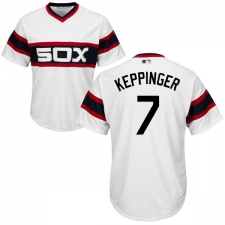 Youth Majestic Chicago White Sox #7 Jeff Keppinger Replica White 2013 Alternate Home Cool Base MLB Jersey