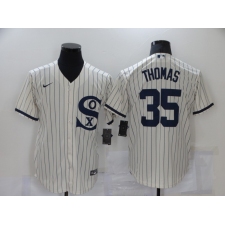 Men's Nike Chicago White Sox #35 Frank Thomas Cream Game 2021 Field of Dreams Jersey