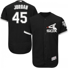 Men's Majestic Chicago White Sox #45 Michael Jordan Authentic Black Alternate Home Cool Base MLB Jersey