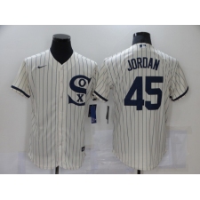 Men's Nike Chicago White Sox #45 Michael Jordan Cream Elite 2021 Field of Dreams Jersey