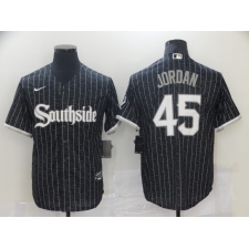 Men's Nike Chicago White Sox Southside #45 Michael Jordan Black Alternate Flex Base Jersey