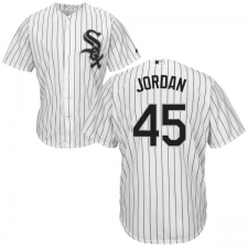 Youth Majestic Chicago White Sox #45 Michael Jordan Authentic White Home Cool Base MLB Jersey
