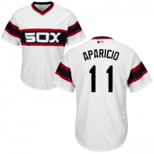 Youth Majestic Chicago White Sox #11 Luis Aparicio Replica White 2013 Alternate Home Cool Base MLB Jersey