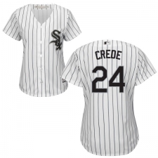 Women's Majestic Chicago White Sox #24 Joe Crede Authentic White Home Cool Base MLB Jersey