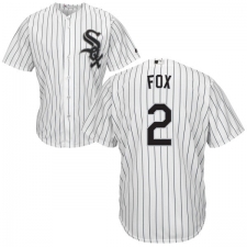 Men's Majestic Chicago White Sox #2 Nellie Fox White Home Flex Base Authentic Collection MLB Jersey