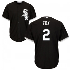 Youth Majestic Chicago White Sox #2 Nellie Fox Authentic Black Alternate Home Cool Base MLB Jersey