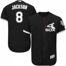 Men's Majestic Chicago White Sox #8 Bo Jackson Authentic Black Alternate Home Cool Base MLB Jersey