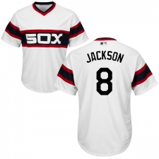 Youth Majestic Chicago White Sox #8 Bo Jackson Replica White 2013 Alternate Home Cool Base MLB Jersey