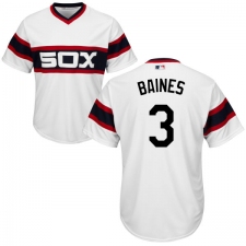 Youth Majestic Chicago White Sox #3 Harold Baines Authentic White 2013 Alternate Home Cool Base MLB Jersey