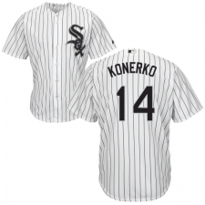 Youth Majestic Chicago White Sox #14 Paul Konerko Authentic White Home Cool Base MLB Jersey