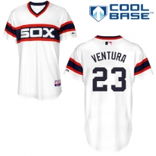 Men's Majestic Chicago White Sox #23 Robin Ventura White Alternate Flex Base Authentic Collection MLB Jersey