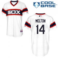 Men's Majestic Chicago White Sox #14 Bill Melton Replica White 2013 Alternate Home Cool Base MLB Jersey