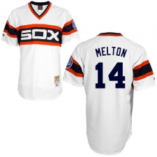 Men's Mitchell and Ness 1983 Chicago White Sox #14 Bill Melton Authentic White Throwback MLB Jersey