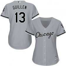 Women's Majestic Chicago White Sox #13 Ozzie Guillen Replica Grey Road Cool Base MLB Jersey