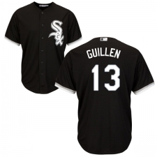 Youth Majestic Chicago White Sox #13 Ozzie Guillen Replica Black Alternate Home Cool Base MLB Jersey