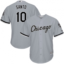 Men's Majestic Chicago White Sox #10 Ron Santo Grey Road Flex Base Authentic Collection MLB Jersey