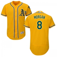 Men's Majestic Oakland Athletics #8 Joe Morgan Gold Alternate Flex Base Authentic Collection MLB Jersey