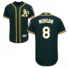 Men's Majestic Oakland Athletics #8 Joe Morgan Green Alternate Flex Base Authentic Collection MLB Jersey