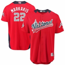 Youth Majestic Atlanta Braves #22 Nick Markakis Game Red National League 2018 MLB All-Star MLB Jersey