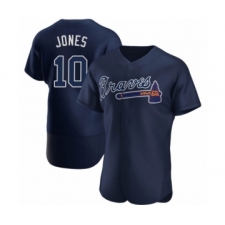 Youth Chipper Jones #10 Atlanta Braves Navy Authentic Alternate Team Name Jersey