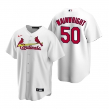 Men's Nike St. Louis Cardinals #50 Adam Wainwright White Home Stitched Baseball Jersey