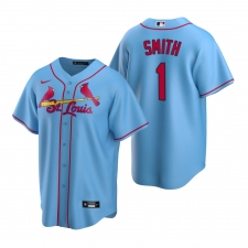 Men's Nike St. Louis Cardinals #1 Ozzie Smith Light Blue Alternate Stitched Baseball Jersey