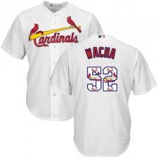 Men's Majestic St. Louis Cardinals #52 Michael Wacha Authentic White Team Logo Fashion Cool Base MLB Jersey