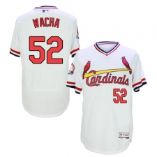 Men's Majestic St. Louis Cardinals #52 Michael Wacha White Flexbase Authentic Collection Cooperstown MLB Jersey