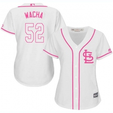 Women's Majestic St. Louis Cardinals #52 Michael Wacha Replica White Fashion MLB Jersey