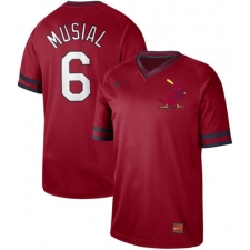 Men's Nike St.Louis Cardinals #6 Stan Musial Red Authentic Cooperstown Collection Stitched Baseball Jersey