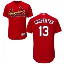 Men's Majestic St. Louis Cardinals #13 Matt Carpenter Red Alternate Flex Base Authentic Collection MLB Jersey