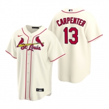 Men's Nike St. Louis Cardinals #13 Matt Carpenter Cream Alternate Stitched Baseball Jersey