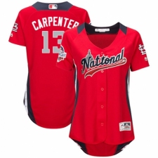 Women's Majestic St. Louis Cardinals #13 Matt Carpenter Game Red National League 2018 MLB All-Star MLB Jersey