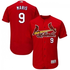 Men's Majestic St. Louis Cardinals #9 Roger Maris Red Alternate Flex Base Authentic Collection MLB Jersey