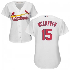 Women's Majestic St. Louis Cardinals #15 Tim McCarver Authentic White Home Cool Base MLB Jersey