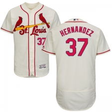 Men's Majestic St. Louis Cardinals #37 Keith Hernandez Cream Alternate Flex Base Authentic Collection MLB Jersey