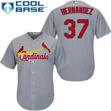 Men's Majestic St. Louis Cardinals #37 Keith Hernandez Replica Grey Road Cool Base MLB Jersey