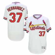 Men's Majestic St. Louis Cardinals #37 Keith Hernandez White Flexbase Authentic Collection Cooperstown MLB Jersey