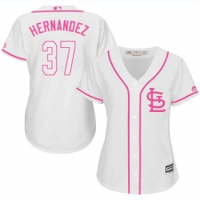 Women's Majestic St. Louis Cardinals #37 Keith Hernandez Authentic White Fashion Cool Base MLB Jersey