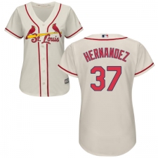 Women's Majestic St. Louis Cardinals #37 Keith Hernandez Replica Cream Alternate Cool Base MLB Jersey