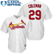Youth Majestic St. Louis Cardinals #29 Vince Coleman Replica White Home Cool Base MLB Jersey